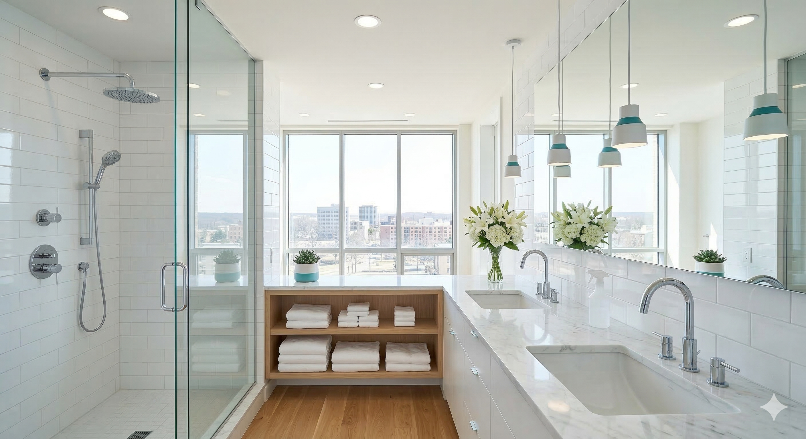 Gleaming clean bathroom