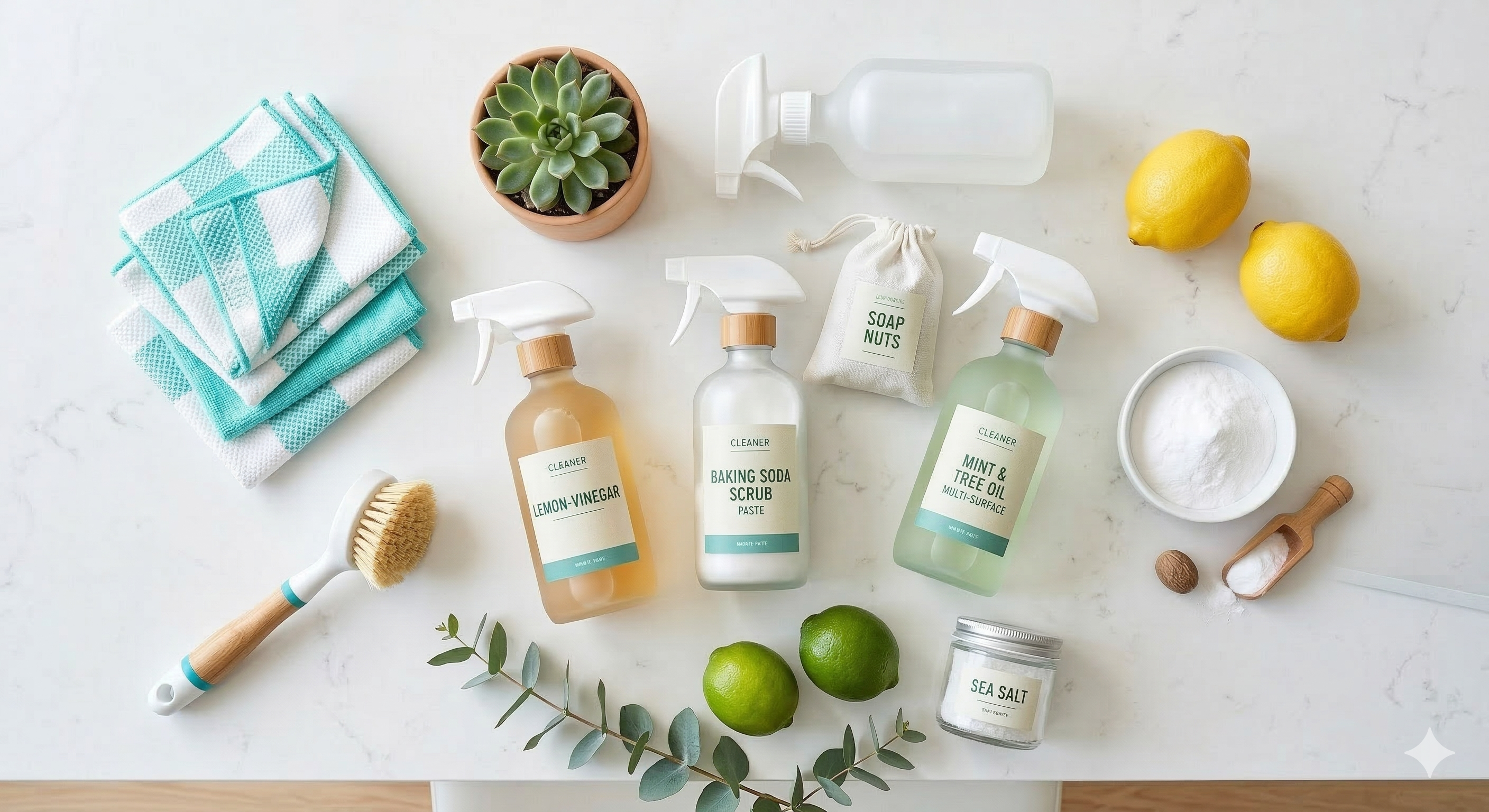 Eco-friendly green cleaning supplies